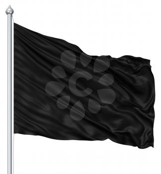 Royalty Free Clipart Image of a Black Flag