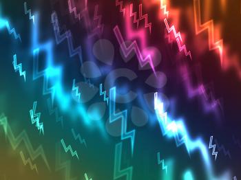 Royalty Free Clipart Image of a Lightning Bolt Background