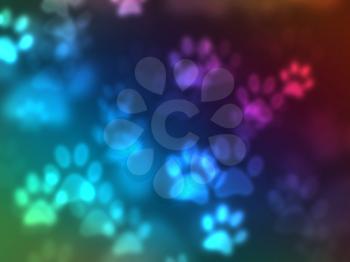 Royalty Free Clipart Image of a Pawprint Background
