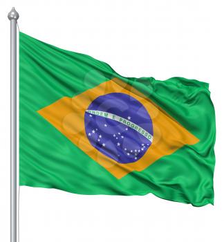 Royalty Free Clipart Image of the Flag of Brazil