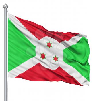 Royalty Free Clipart Image of the Flag of Burundi