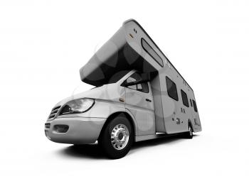 Royalty Free Clipart Image of a Camper
