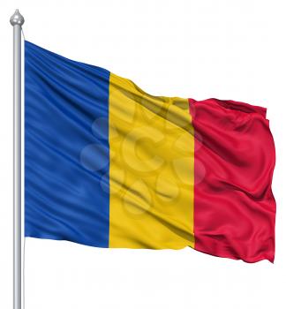 Royalty Free Clipart Image of the Flag of Chad