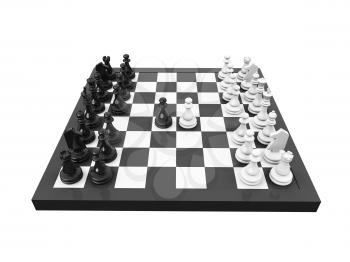 Royalty Free Clipart Image of a Chessboard