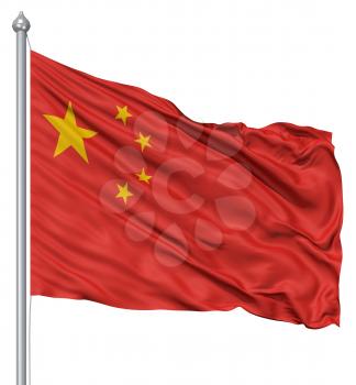 Royalty Free Clipart Image of the Flag of China