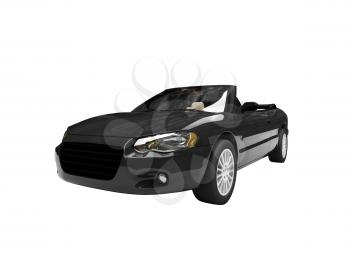 Royalty Free Clipart Image of a Convertible