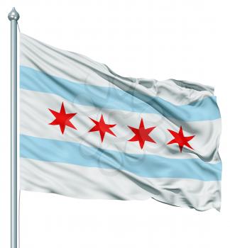 Royalty Free Clipart Image of the Chicago City Flag