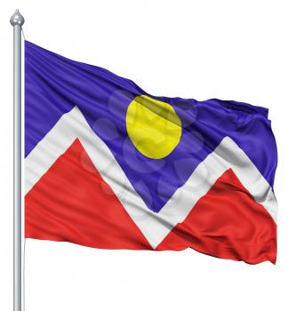 Royalty Free Clipart Image of the Denver City Flag