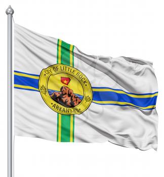 Royalty Free Clipart Image of the City of Little Rock Flag