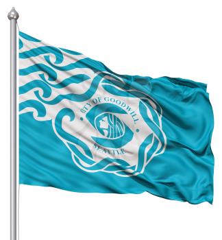 Royalty Free Clipart Image of the Seattle City Flag