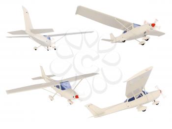 Royalty Free Clipart Image of a Bunch of Airplanes