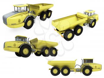 Royalty Free Clipart Image of Construction Vehicles