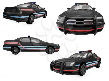 Royalty Free Clipart Image of Police Cars
