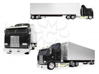 Royalty Free Clipart Image of Transport Truck