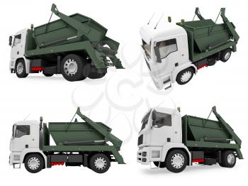 Royalty Free Clipart Image of Trucks