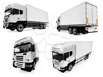 Royalty Free Clipart Image of Transport Trucks