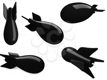Royalty Free Clipart Image of Bombs