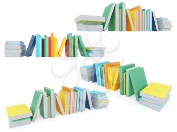 Royalty Free Clipart Image of a Bunch of Books