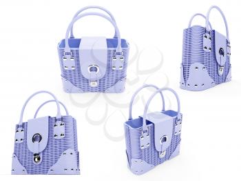 Royalty Free Clipart Image of a Bunch of Handbags