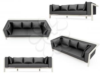 Royalty Free Clipart Image of a Bunch of Couches
