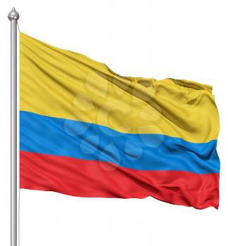 Royalty Free Clipart Image of the Flag of Columbia