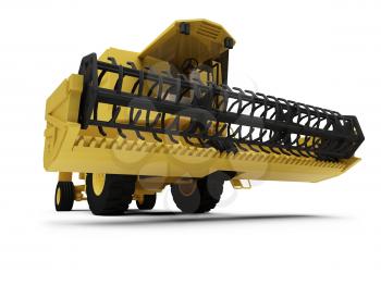 Royalty Free Clipart Image of a Combine Harvester