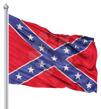 Royalty Free Clipart Image of a Confederate Flag