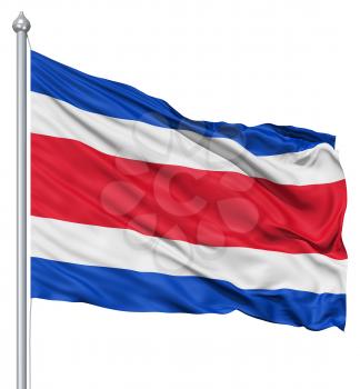 Royalty Free Clipart Image of the Flag of Costa Rica