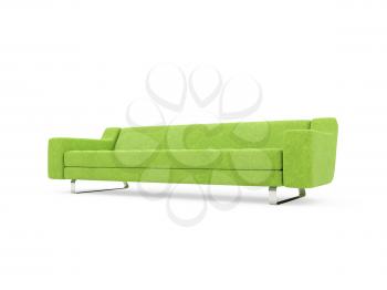 Royalty Free Clipart Image of a Green Couch
