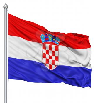 Royalty Free Clipart Image of the Flag of Croatia