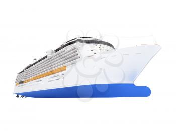 Royalty Free Clipart Image of a Cruise Ship