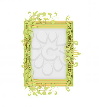 Royalty Free Clipart Image of a Decorative Mirror