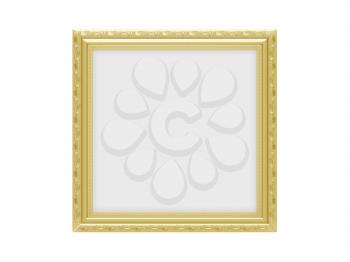 Royalty Free Clipart Image of a Gold Mirror