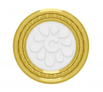 Royalty Free Clipart Image of a Gold Frame
