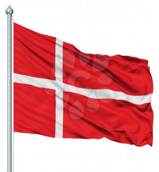 Royalty Free Clipart Image of the Flag of Denmark