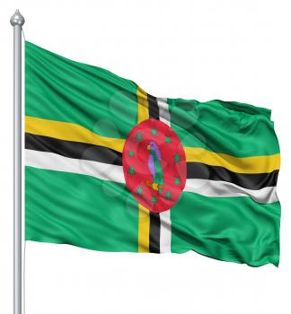 Royalty Free Clipart Image of the Flag of Dominica