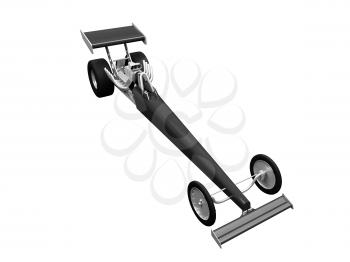 Royalty Free Clipart Image of a Dragster Car