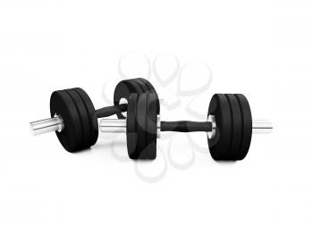 Royalty Free Clipart Image of Dumbbells