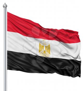 Royalty Free Clipart Image of the Flag of Egypt
