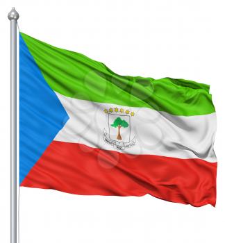 Royalty Free Clipart Image of a Equatorial Guinea Flag