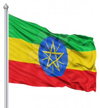 Royalty Free Clipart Image of the Flag of Ethiopia