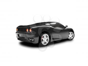 Royalty Free Clipart Image of a Ferrari