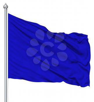 Royalty Free Clipart Image of a Blue Flag