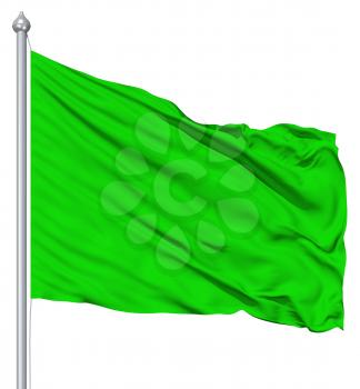 Royalty Free Clipart Image of a Green Flag