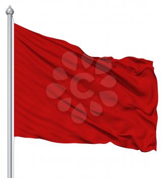 Royalty Free Clipart Image of a Red Flag
