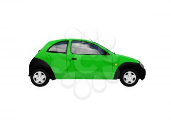 Royalty Free Clipart Image of a Green Car