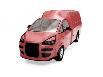 Royalty Free Clipart Image of a Cargo Van