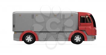 Royalty Free Clipart Image of a Cargo Truck