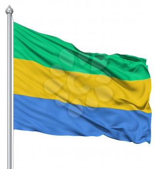 Royalty Free Clipart Image of the Flag of Gabon