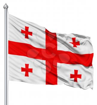 Royalty Free Clipart Image of the Flag of Georgia